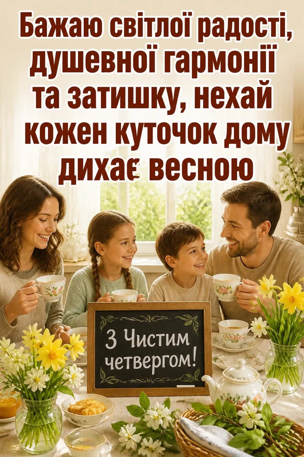 привітання з чистим четвергом українською мовою