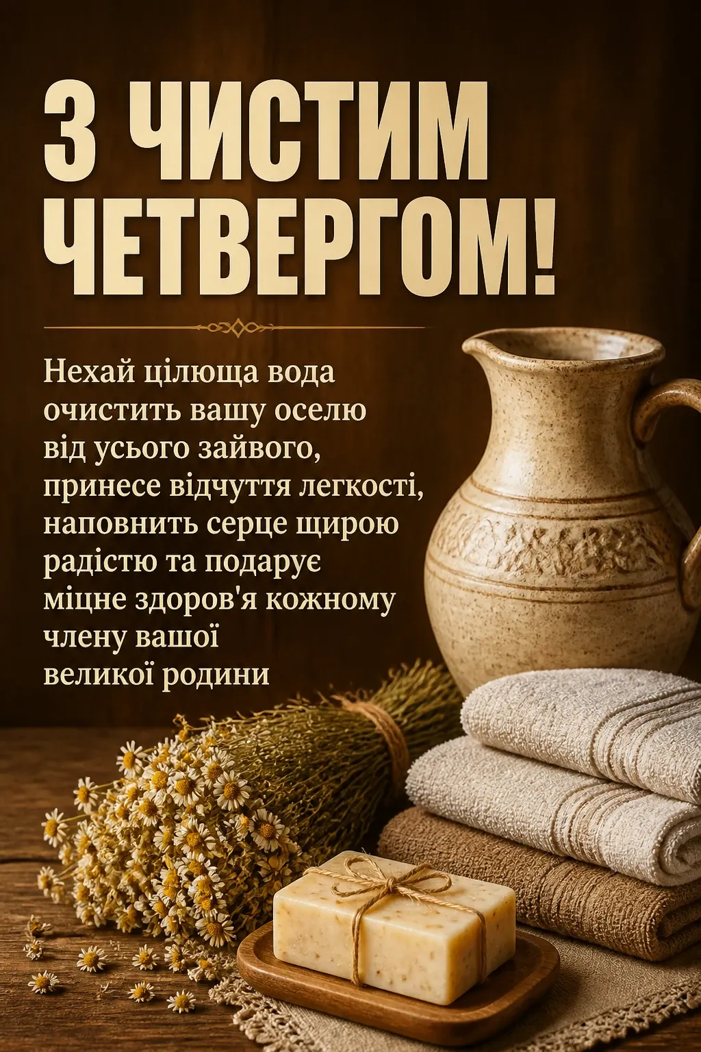 привітання з чистим четвергом українською мовою