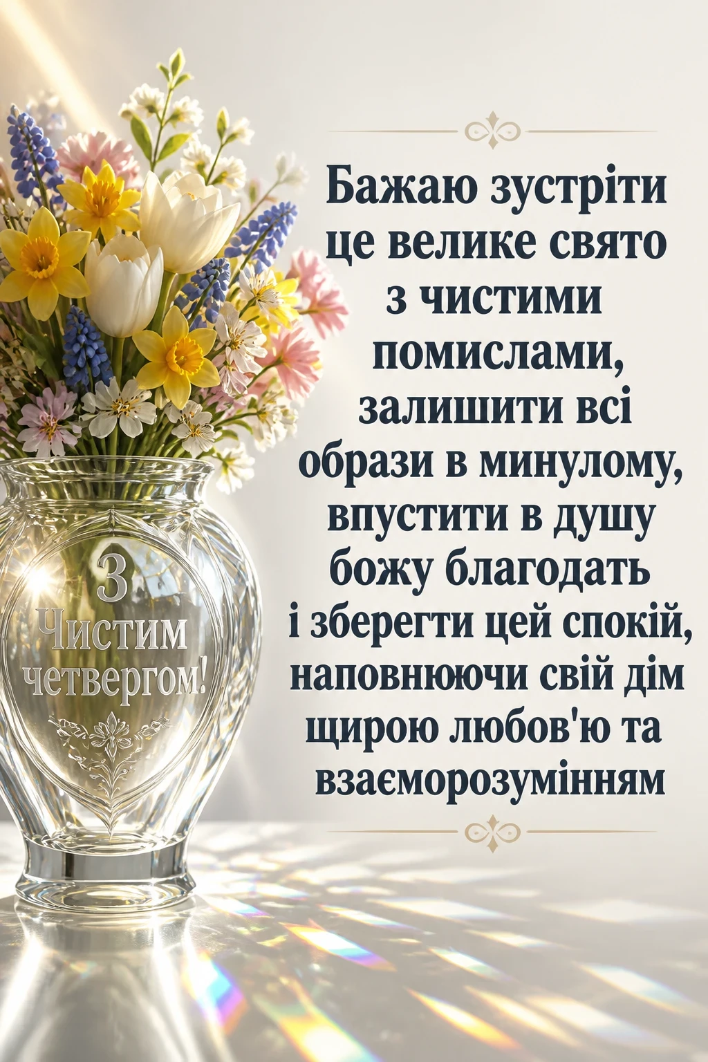 привітання з чистим четвергом українською мовою