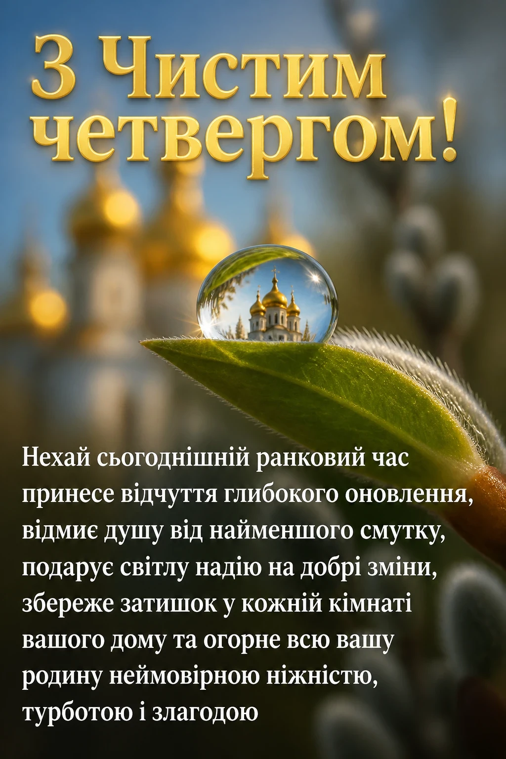 привітання з чистим четвергом українською мовою