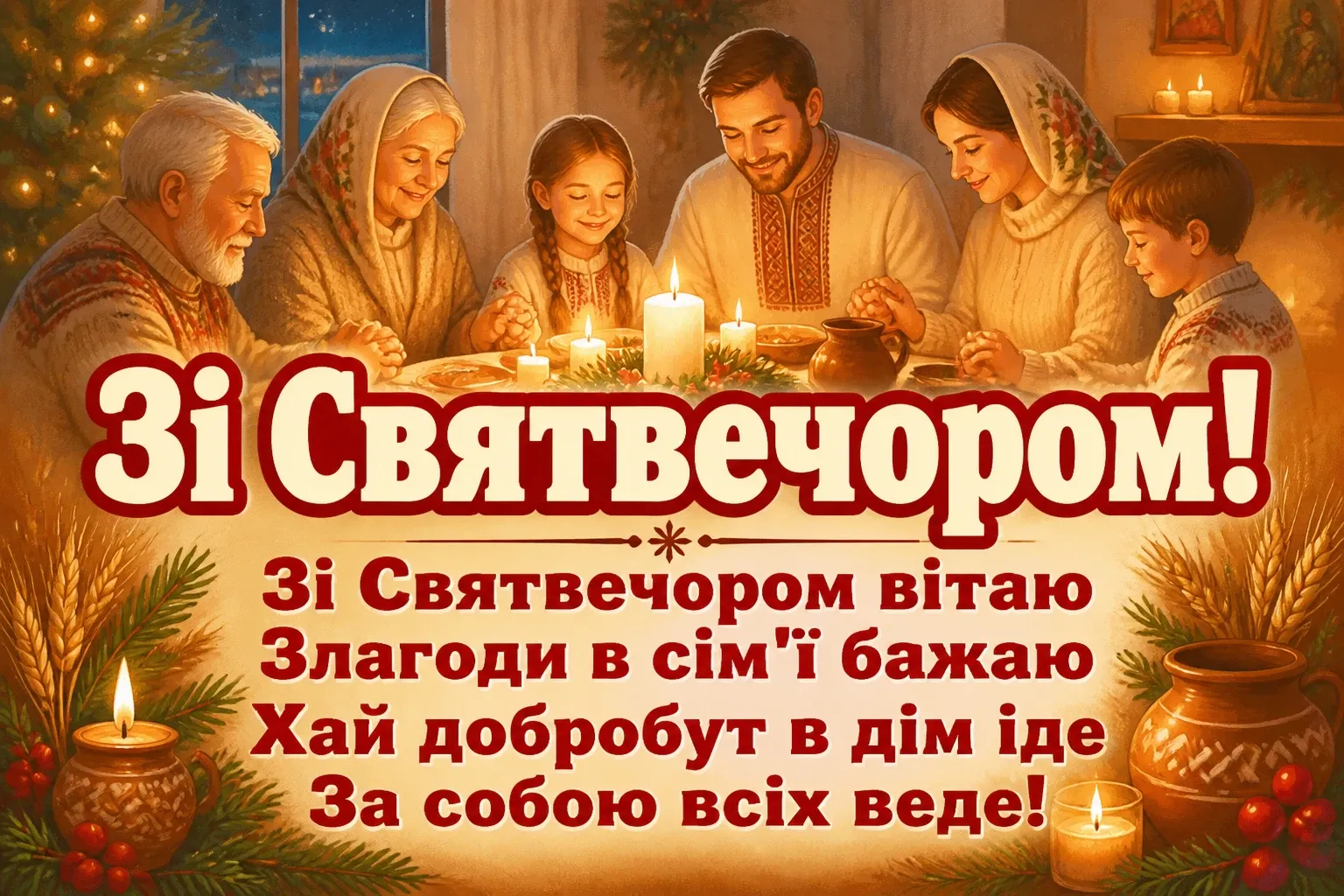 святвечір привітання