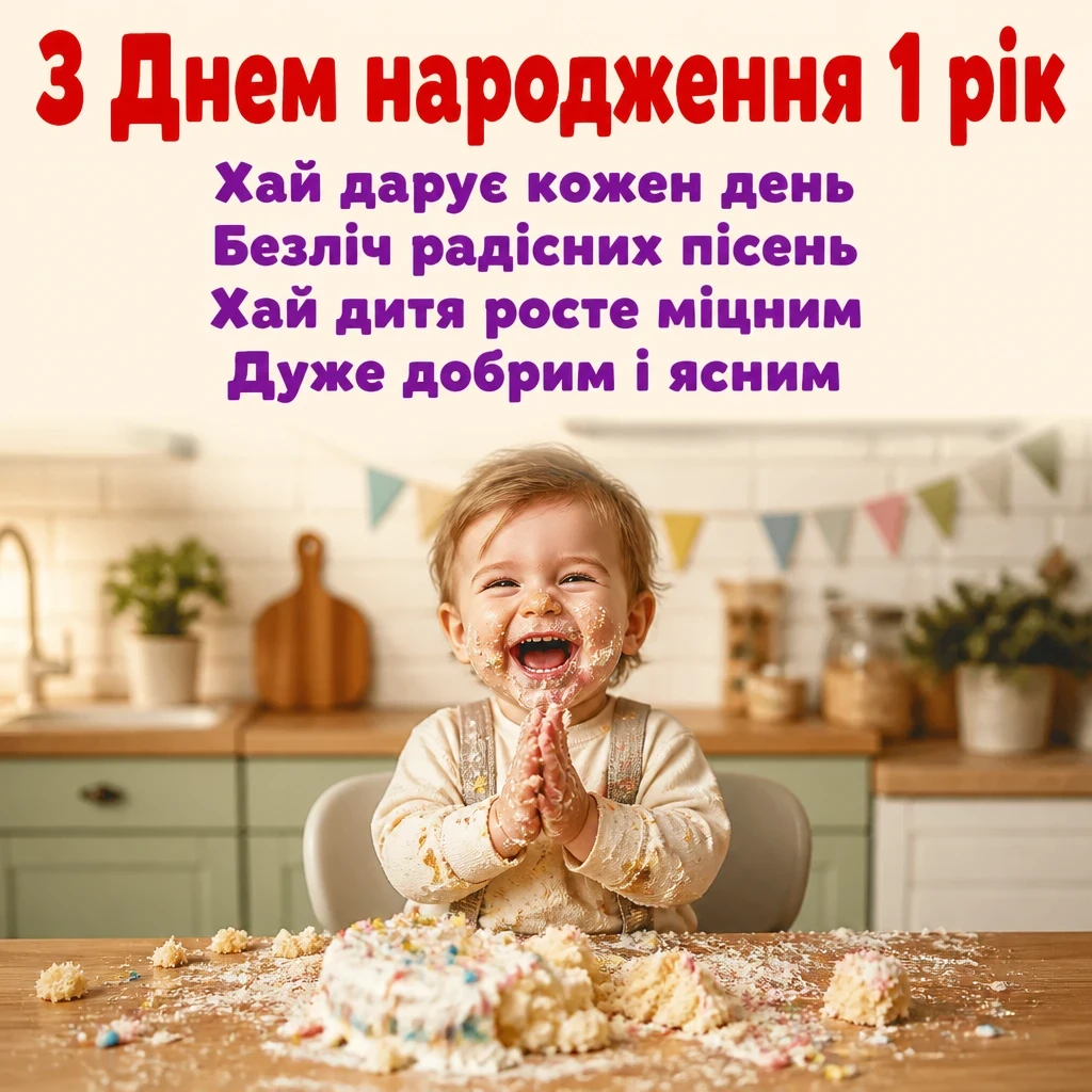 привітання з днем народження 1 рік