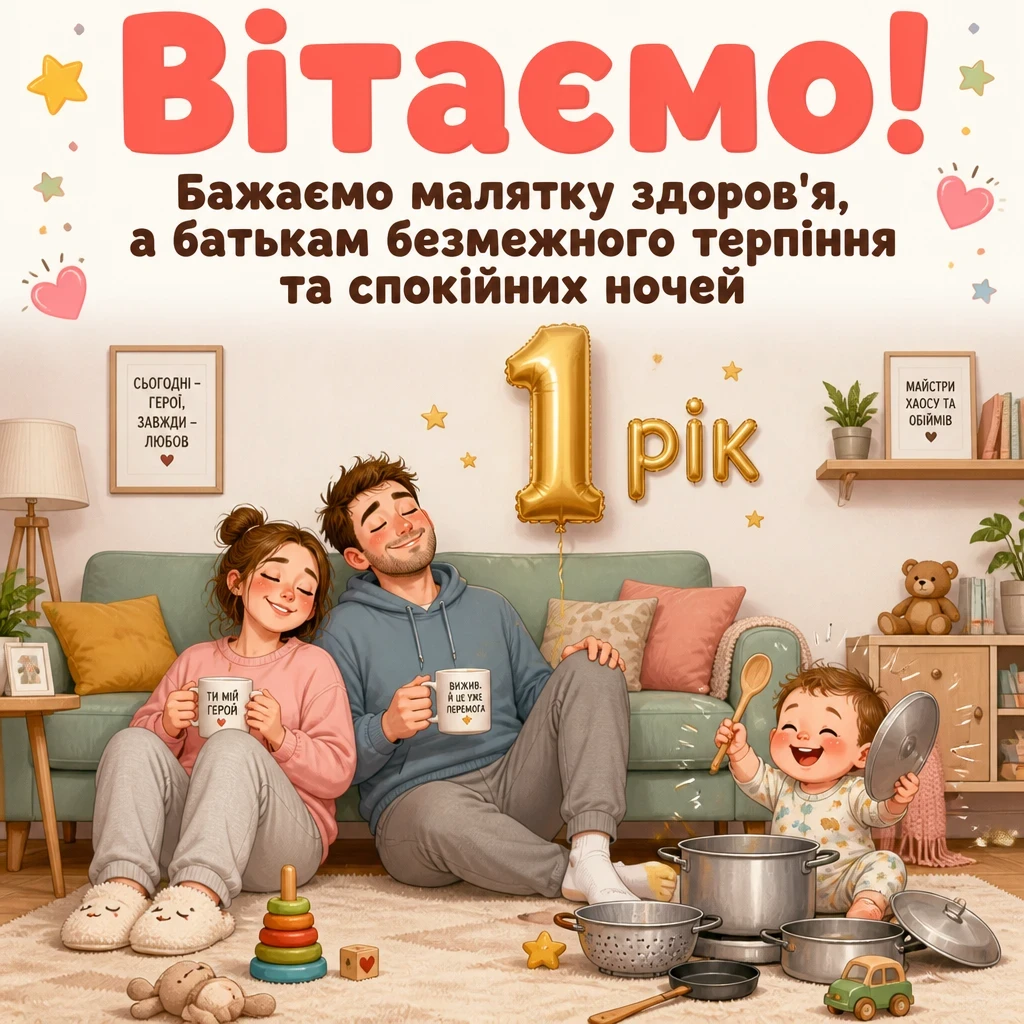 привітання з днем народження 1 рік