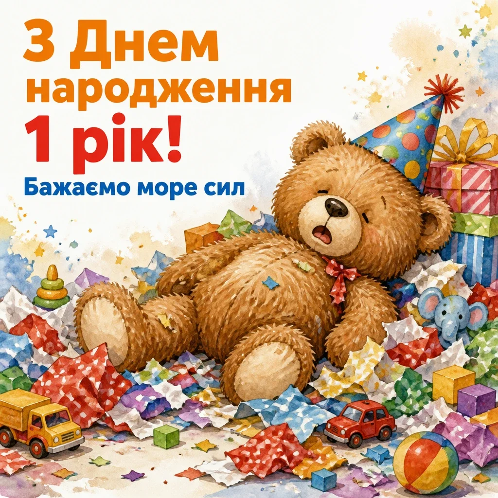 привітання з днем народження 1 рік