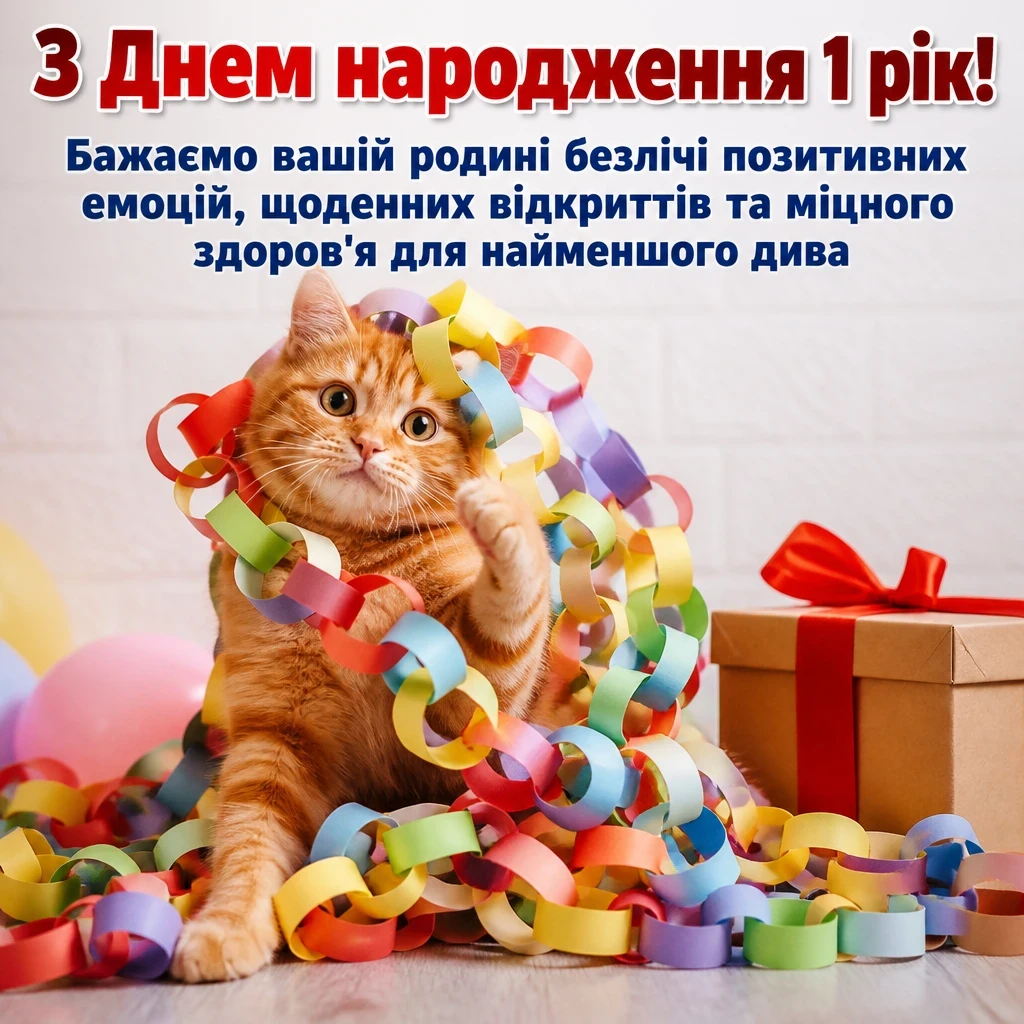 привітання з днем народження 1 рік