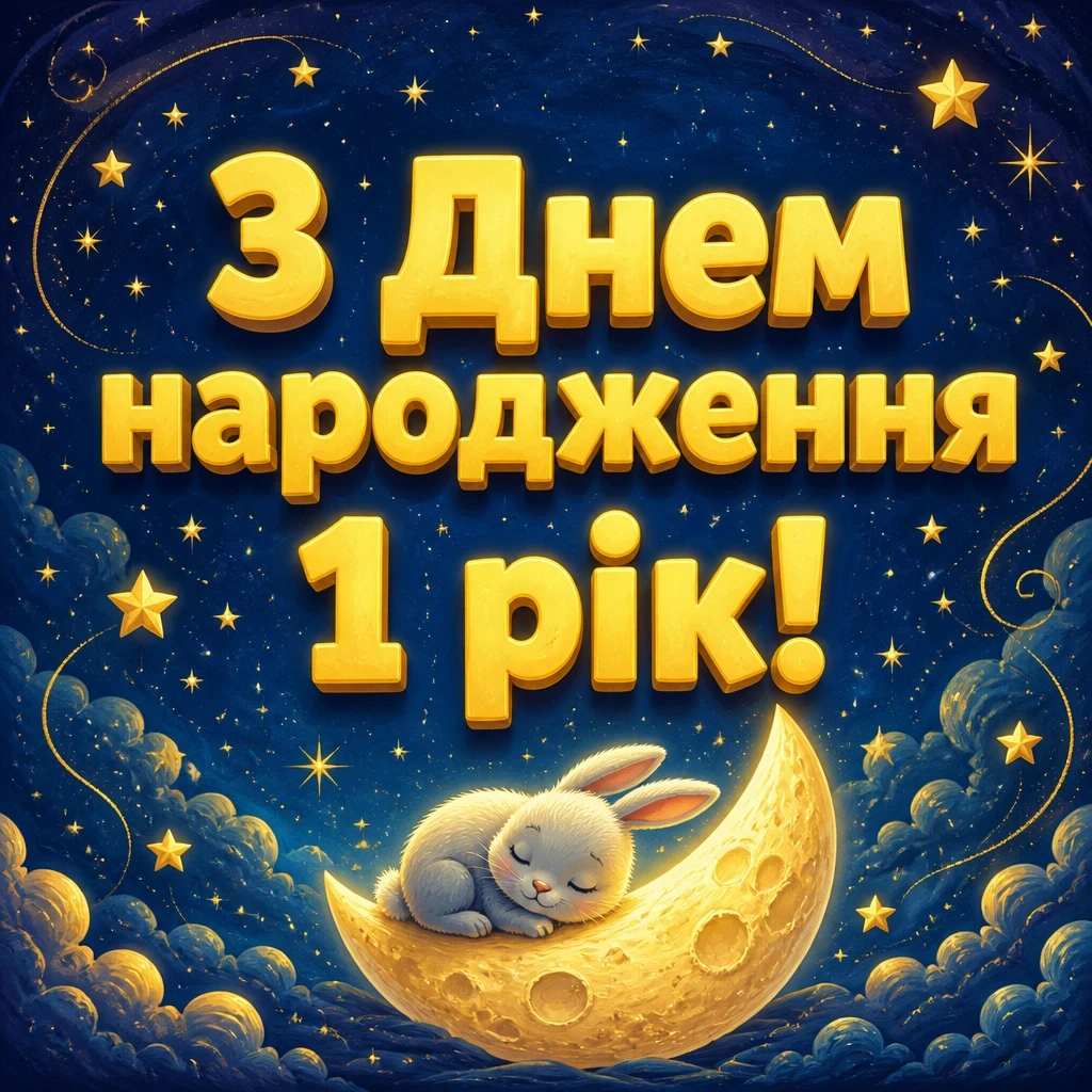 привітання з днем народження 1 рік