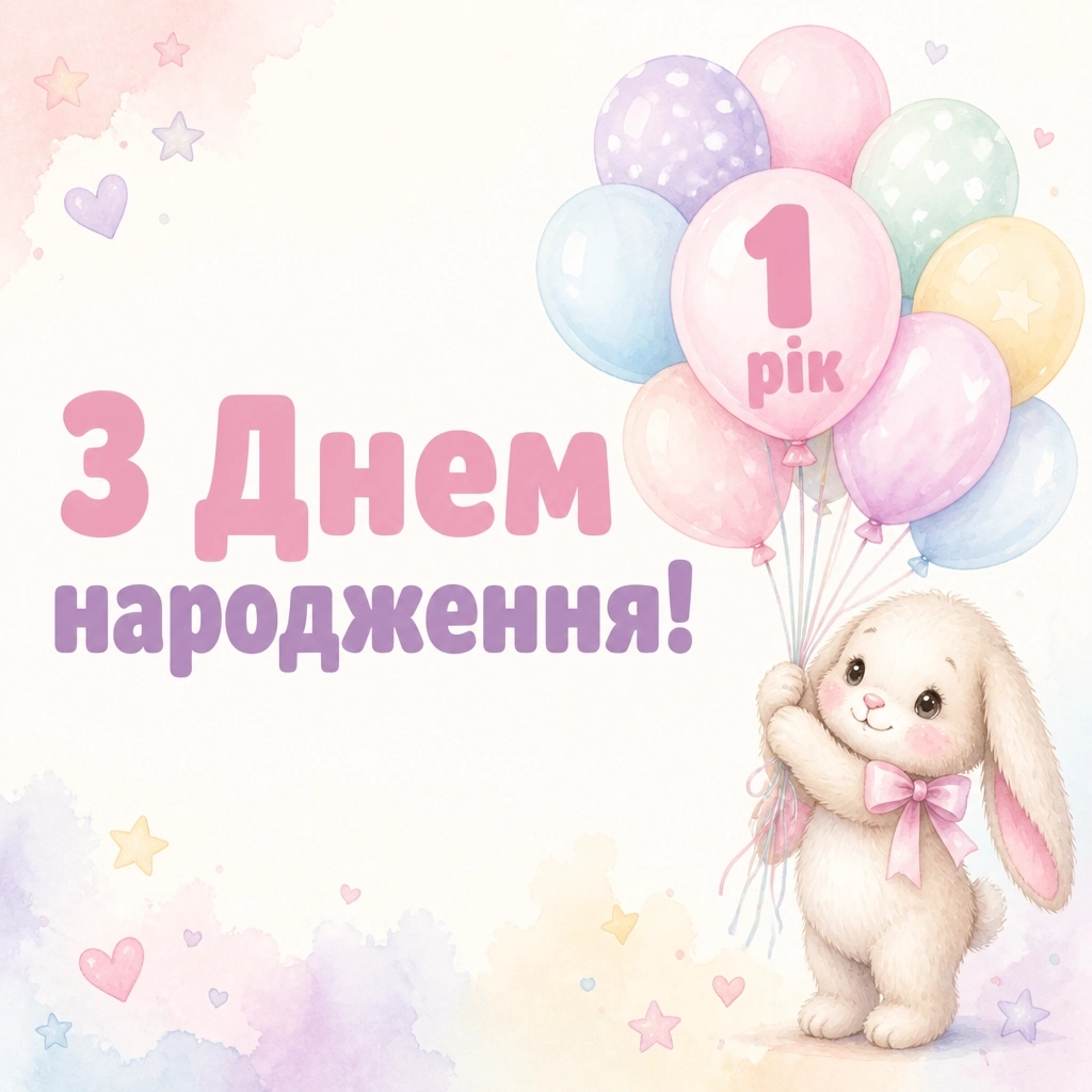 привітання з днем народження 1 рік
