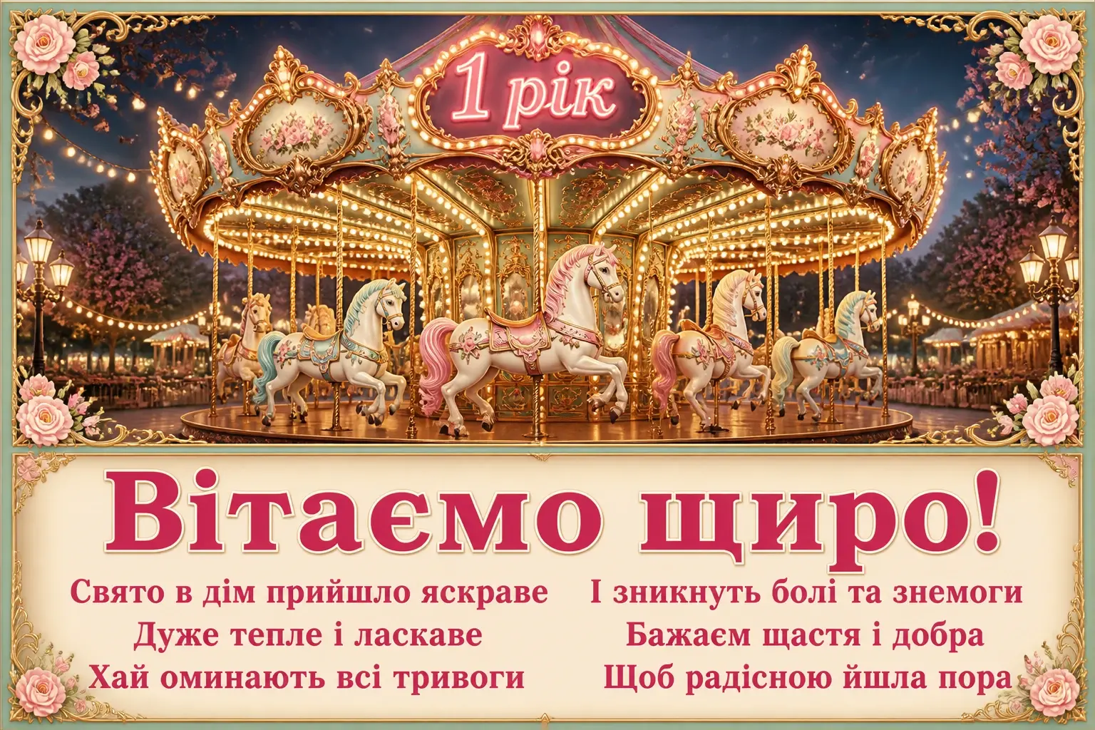 привітання з днем народження 1 рік