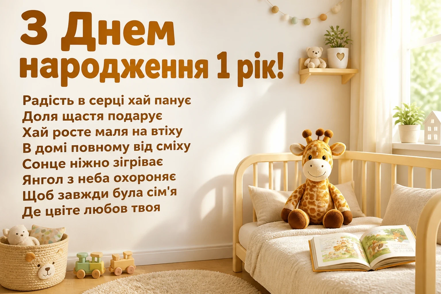 привітання з днем народження 1 рік