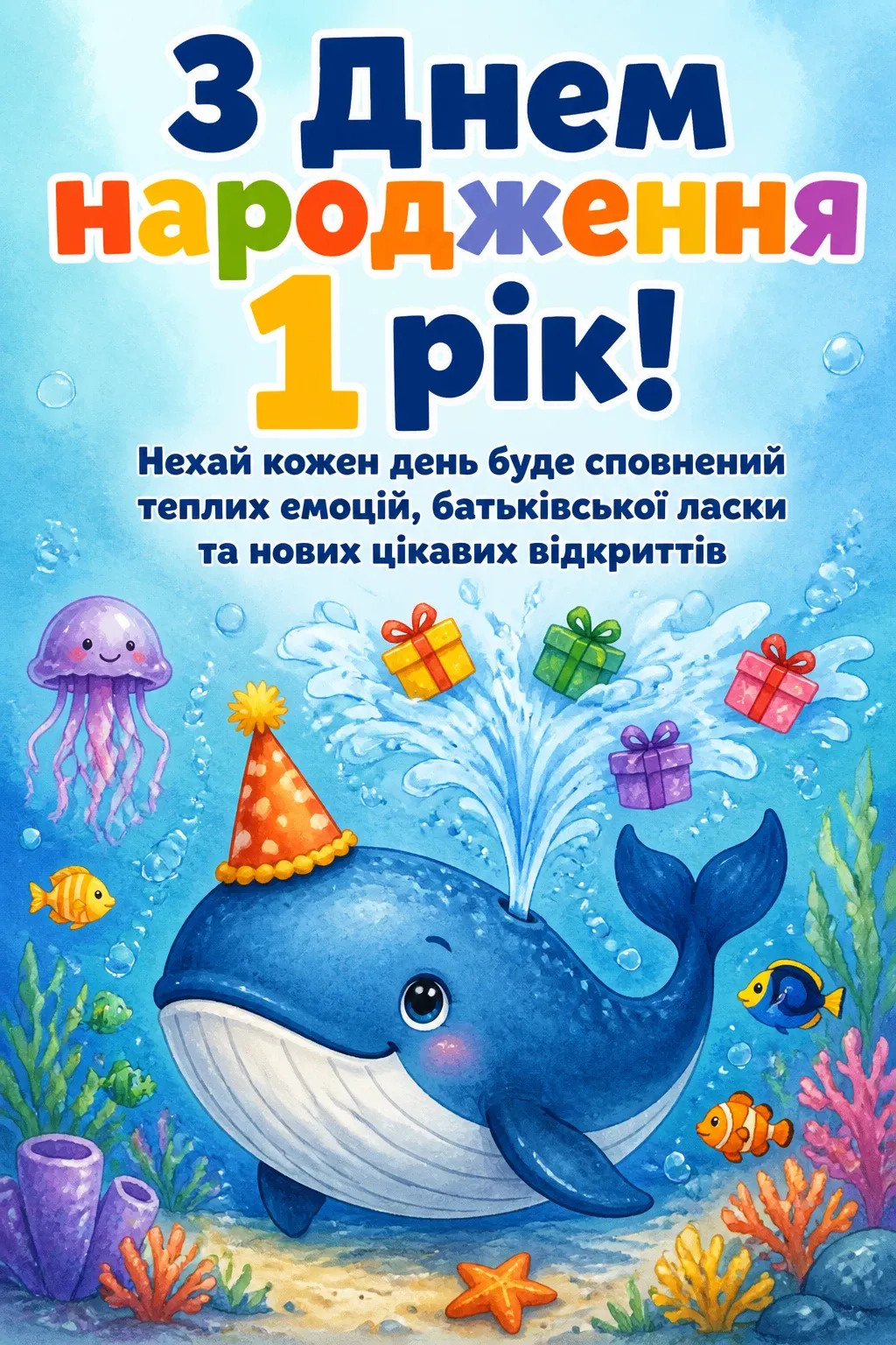 привітання з днем народження 1 рік