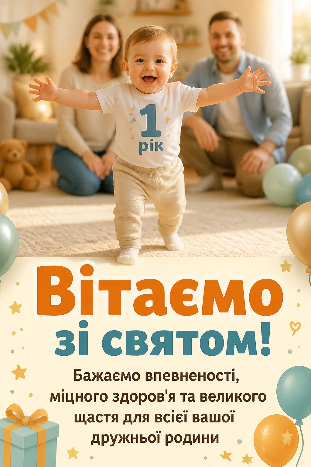 привітання з днем народження 1 рік