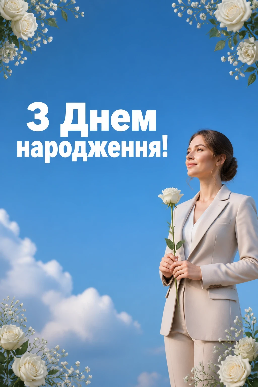 вітальні листівки привітання з днем народження білі троянди вітальні листівки привітання з днем народження білі троянди