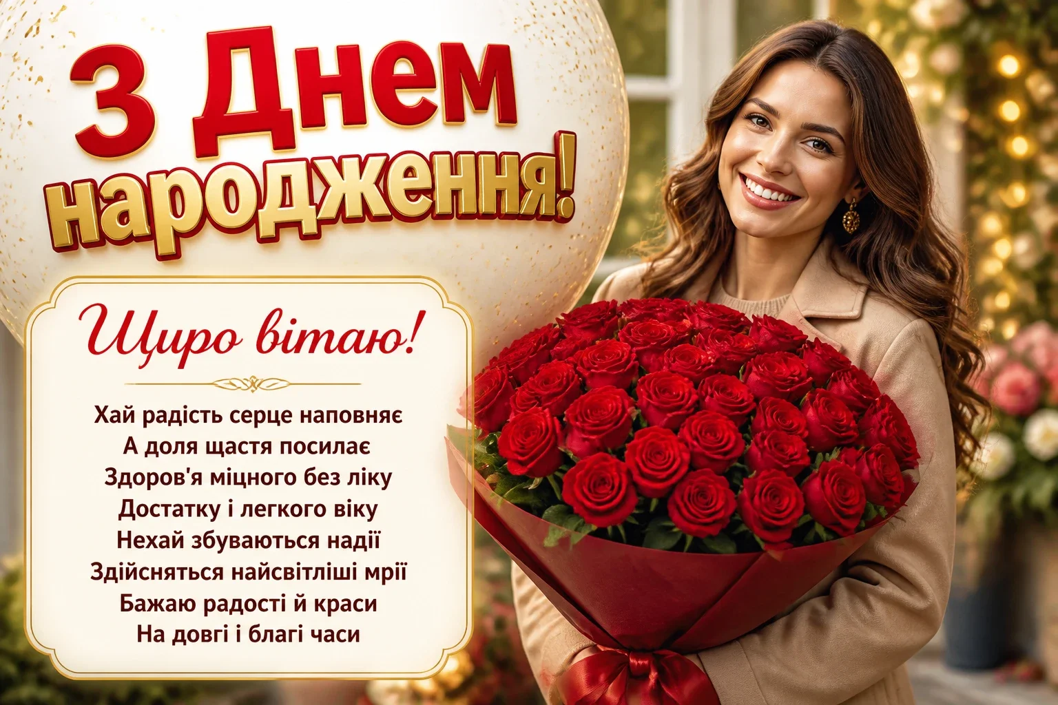 привітання до дня народження жінці