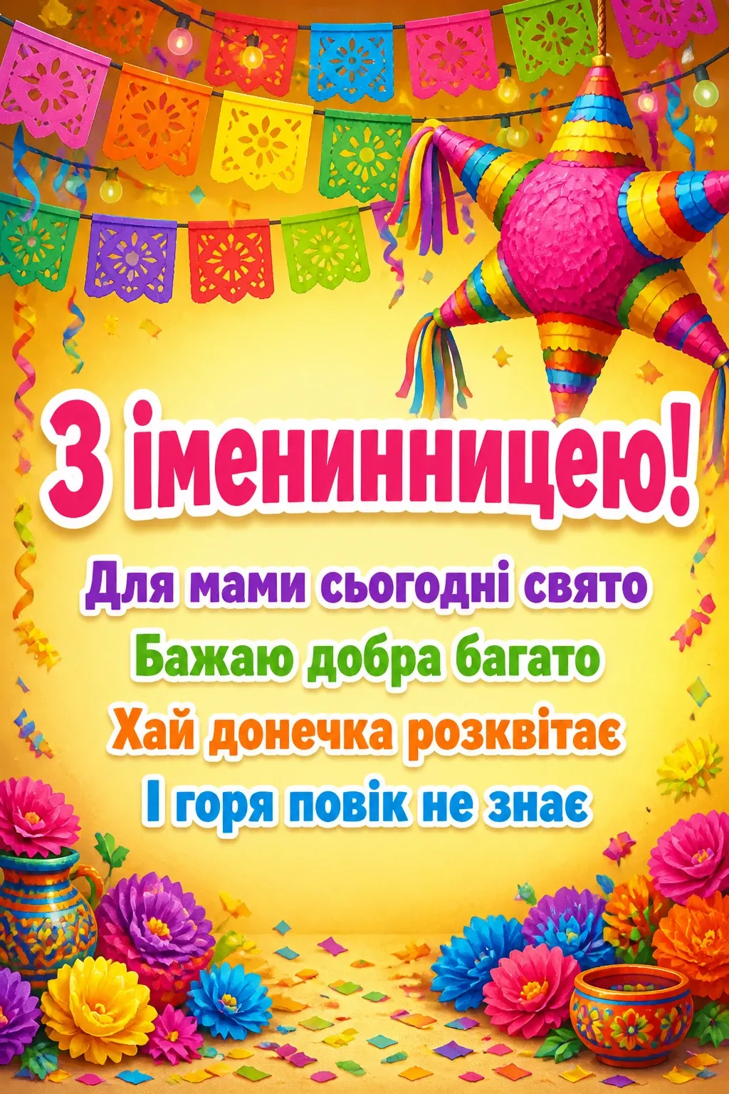 привітання мамі з іменинницею привітання мамі з іменинницею