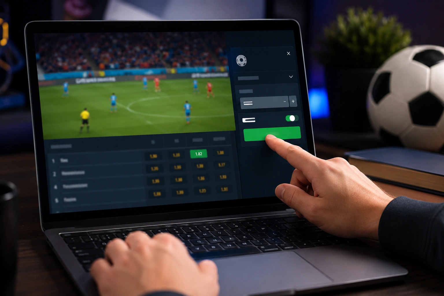 Как после входа в Jonnit перейти к Live ставкам на футбол