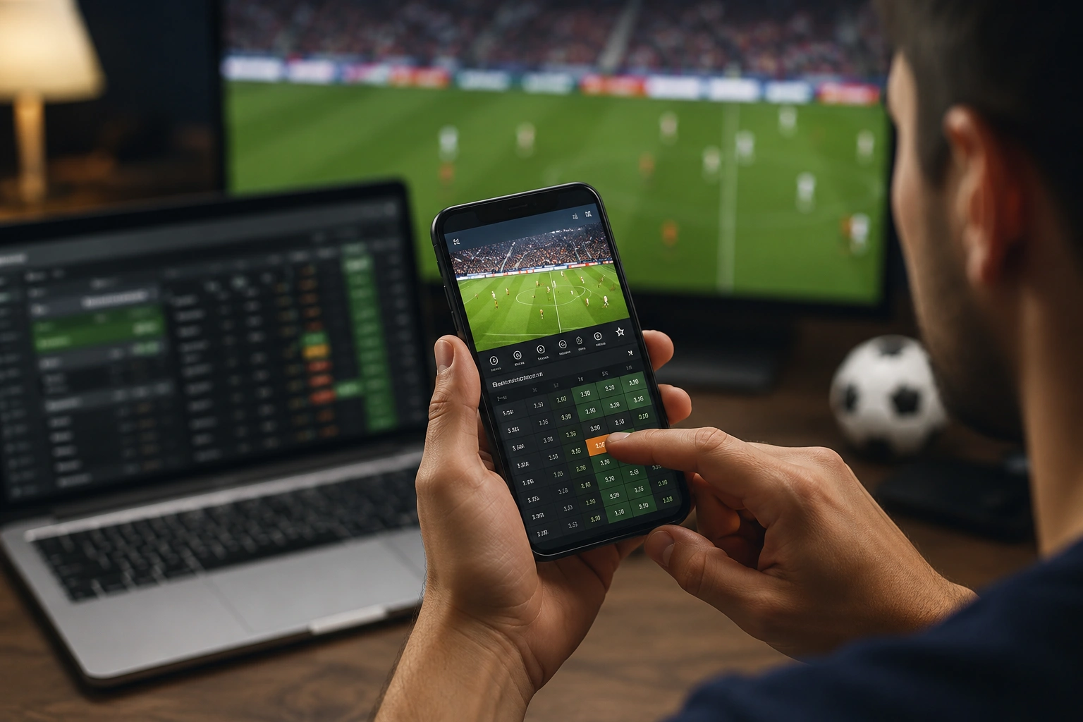Как после входа в Jonnit перейти к Live ставкам на футбол
